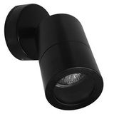Directional black round wall light